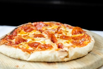 pizza with salami