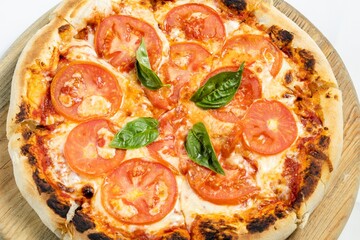 pizza with tomatoes