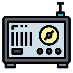 radio filled outline icon style