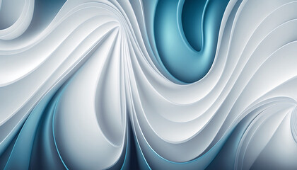 abstract blue wave background, Generative AI
