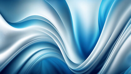 abstract blue wave, Generative AI