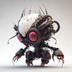 Cute Spyder 3d Monster created with Generative AI Technology