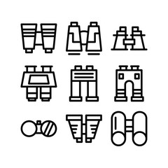 binocular icon or logo isolated sign symbol vector illustration - high quality black style vector icons
