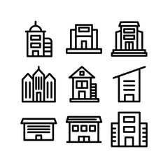 Obraz premium building icon or logo isolated sign symbol vector illustration - high quality black style vector icons 