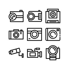 camera icon or logo isolated sign symbol vector illustration - high quality black style vector icons
