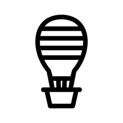 Obraz premium hot air balloon icon or logo isolated sign symbol vector illustration - high quality black style vector icons 