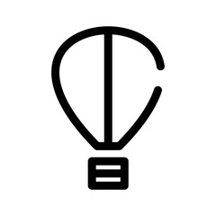 hot air balloon icon or logo isolated sign symbol vector illustration - high quality black style vector icons
