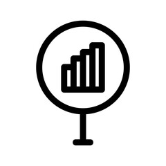 magnifying glass icon or logo isolated sign symbol vector illustration - high quality black style vector icons
