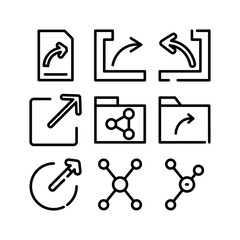 share icon or logo isolated sign symbol vector illustration - high quality black style vector icons
