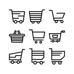 shopping cart icon or logo isolated sign symbol vector illustration - high quality black style vector icons
