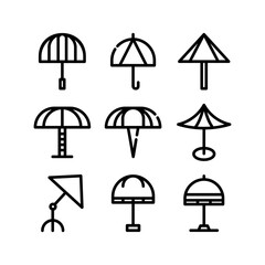 umbrella icon or logo isolated sign symbol vector illustration - high quality black style vector icons
