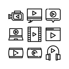 video chat icon or logo isolated sign symbol vector illustration - high quality black style vector icons
