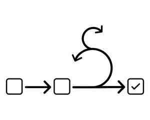 Agile icon, Scrum Process icon. vector illustration