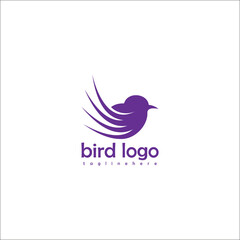 Fototapeta na wymiar wing shape bird logo design