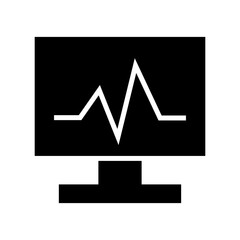 heartbeat device icon or logo isolated sign symbol vector illustration - high quality black style vector icons
