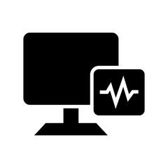 heartbeat device icon or logo isolated sign symbol vector illustration - high quality black style vector icons
