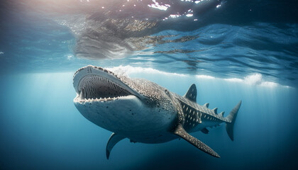 Whale shark, close up, massive, awe-inspiring, gentle, impressive