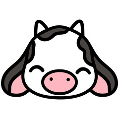 Cute cow, cow illustration, baby cow, animal illustration