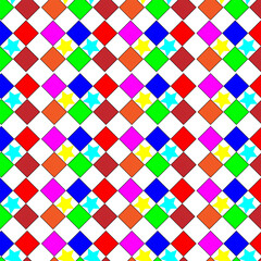 Seamless pattern geometric with multicolored squares. Vector illustration.