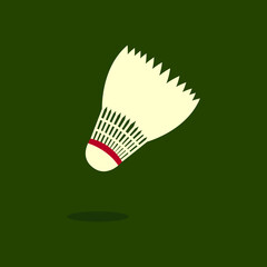 white color badminton shuttlecock vector