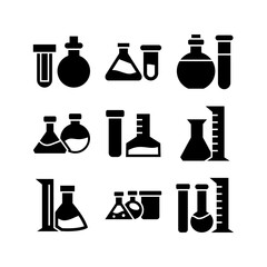 science chemistry icon or logo isolated sign symbol vector illustration - high quality black style vector icons
