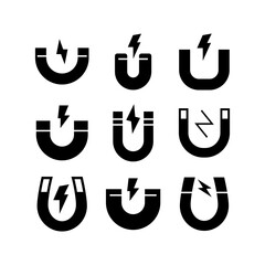 science magnet icon or logo isolated sign symbol vector illustration - high quality black style vector icons
