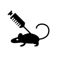 science rat injection icon or logo isolated sign symbol vector illustration - high quality black style vector icons
