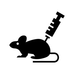 science rat injection icon or logo isolated sign symbol vector illustration - high quality black style vector icons
