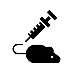 science rat injection icon or logo isolated sign symbol vector illustration - high quality black style vector icons
