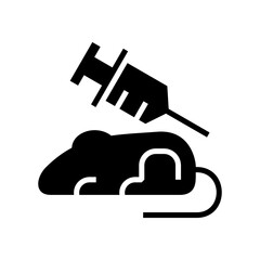 science rat injection icon or logo isolated sign symbol vector illustration - high quality black style vector icons
