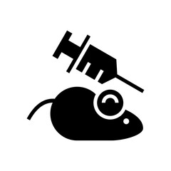 science rat injection icon or logo isolated sign symbol vector illustration - high quality black style vector icons
