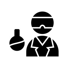 scientist icon or logo isolated sign symbol vector illustration - high quality black style vector icons
