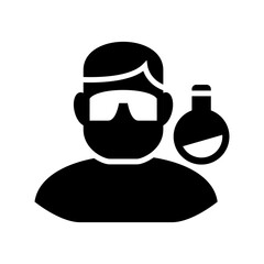 scientist icon or logo isolated sign symbol vector illustration - high quality black style vector icons
