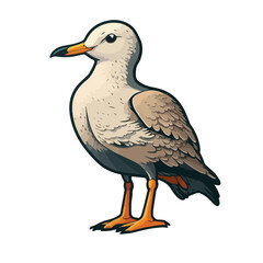 Obraz premium cute seagull cartoon style