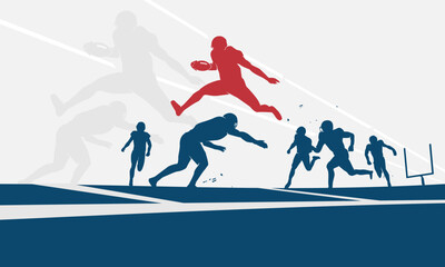 Attractive editable vector american football hurdle background design great for your design resources print and others  © Muhamad