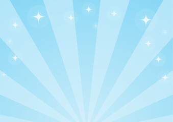 集中線　シンプル　使いやすい　横　横長　青　水色