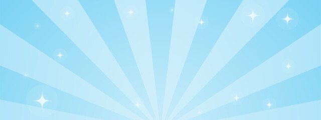 集中線　シンプル　使いやすい　横　横長　青　水色