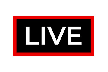 Live symbol transparant background design element for new live streaming