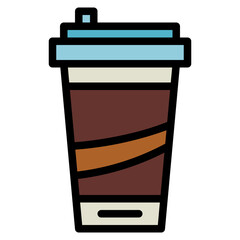 coffee filled outline icon style