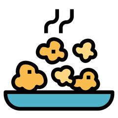 chicken pops filled outline icon style