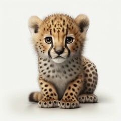 portrait of an adorable cheetah generative AI