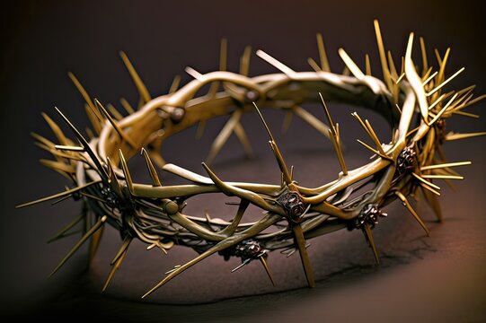 Crown of thorns like Jesus' Crucifixion. Photo generative AI