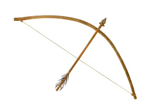 Old Bow isolated on white background