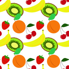Pattern frutta allegra e colorata 