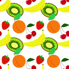 Pattern frutta allegra e colorata 