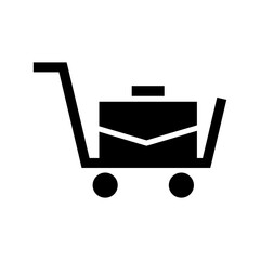 cart delivery icon or logo isolated sign symbol vector illustration - high quality black style vector icons
