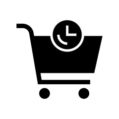 cart timing icon or logo isolated sign symbol vector illustration - high quality black style vector icons
