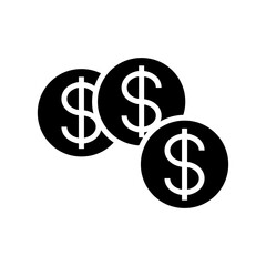 coins icon or logo isolated sign symbol vector illustration - high quality black style vector icons
