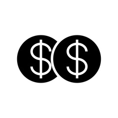 coins icon or logo isolated sign symbol vector illustration - high quality black style vector icons
