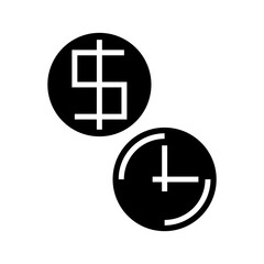time is money icon icon or logo isolated sign symbol vector illustration - high quality black style vector icons
